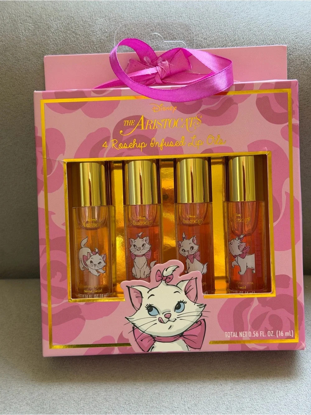 Disney The Aristocats Rosehip Infused Lip Oils - Pink Gift Set